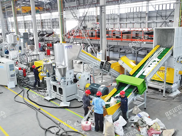 Plastic Shredder Pelletizing Line for Film, Bag