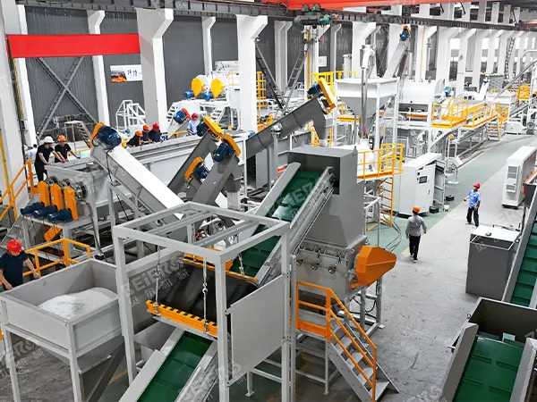 1100kg/h PE PP Hard Material Crush Washing Line