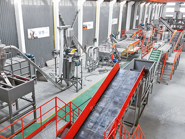 2000kg/h PE PP Bottle Crush Washing Recycling Line
