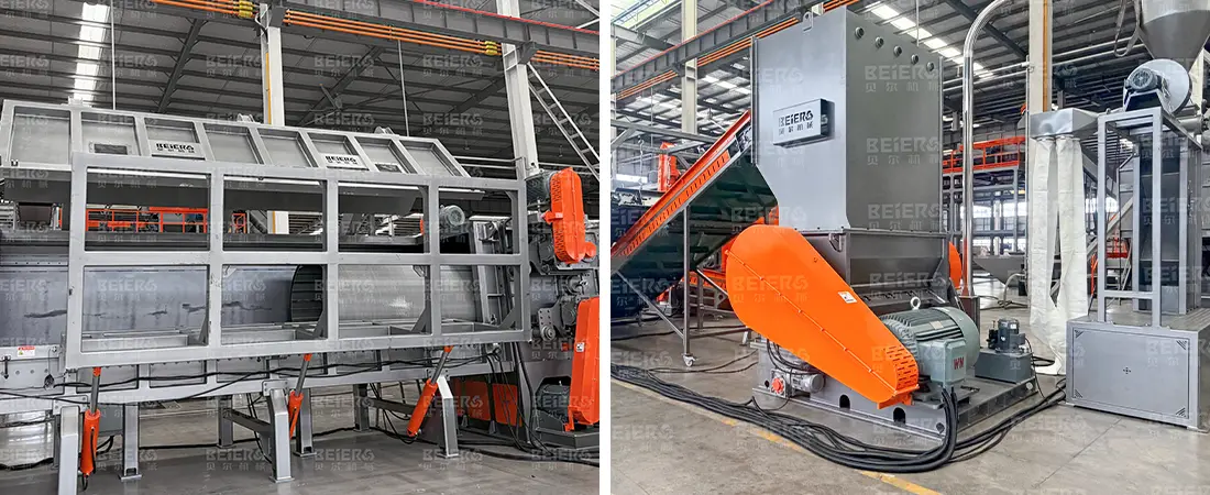  PE Pipe Shredding and Crushing Line