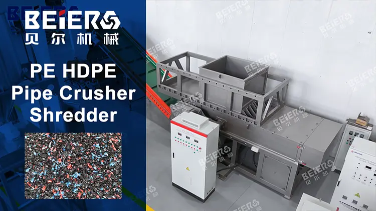 PE Pipes Recycling Crusher Shredder Machine Video